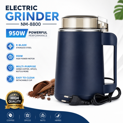 Electric Grinder Machine 950W NM – High-Power Multi-Functional Spice, Coffee Bean & Dry Grain Grinder with 8-Page Sharp Blades